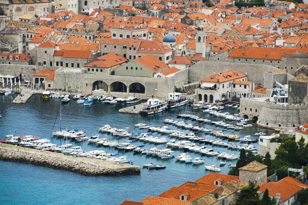 Sailing in Croatia. "Discover the Enchanting Beauty of Croatia's hidden gems and Crystal Clear Waters" 3 Photo of Dubrovnik Harbor in the Old Town of Dubrovnik, Dalmatian Coast, Croatia, Europe